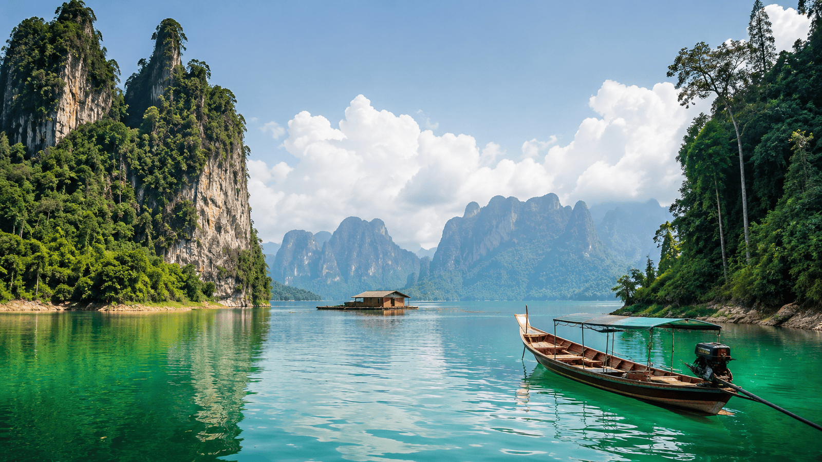 Cheow Lan Lake: Smaragdgrünes Wasser und Dschungel pur
